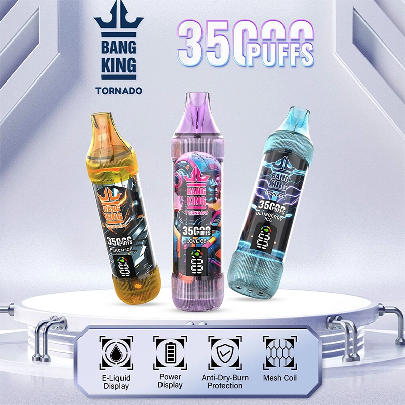 Bang King 35000口 智慧螢幕顯示 23ml煙油 12種口味