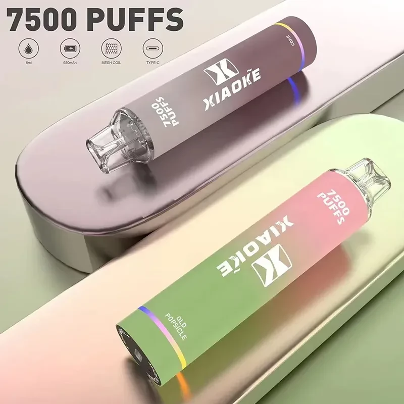 XIAOKE 梟客 7500口一次性電子煙｜炫酷發光設計｜可充電